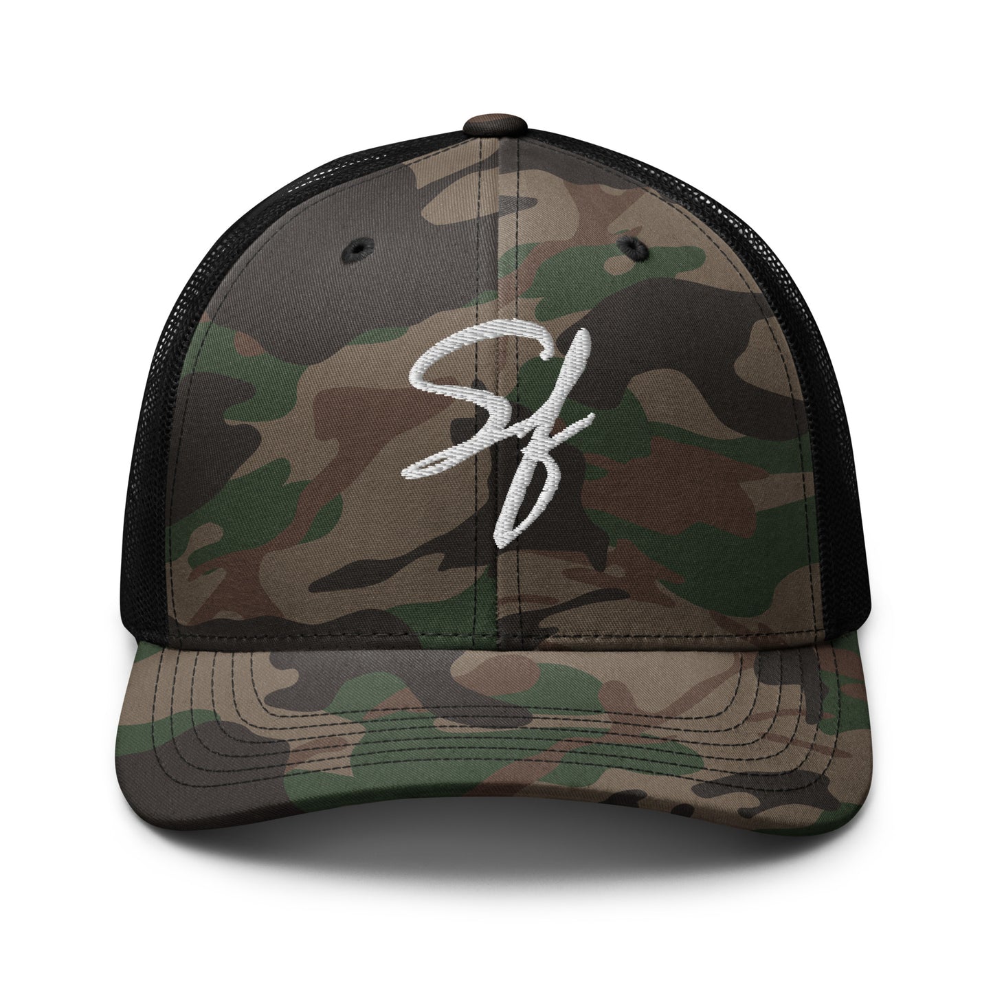 sf Camouflage trucker hat