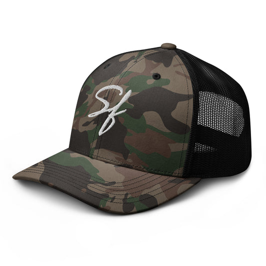sf Camouflage trucker hat