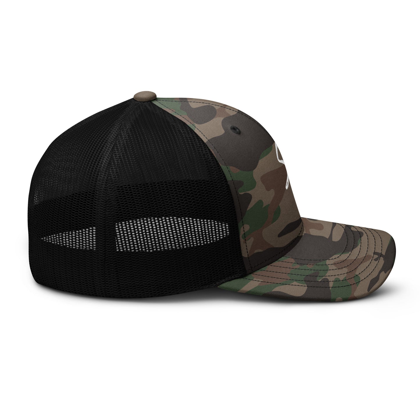 sf Camouflage trucker hat