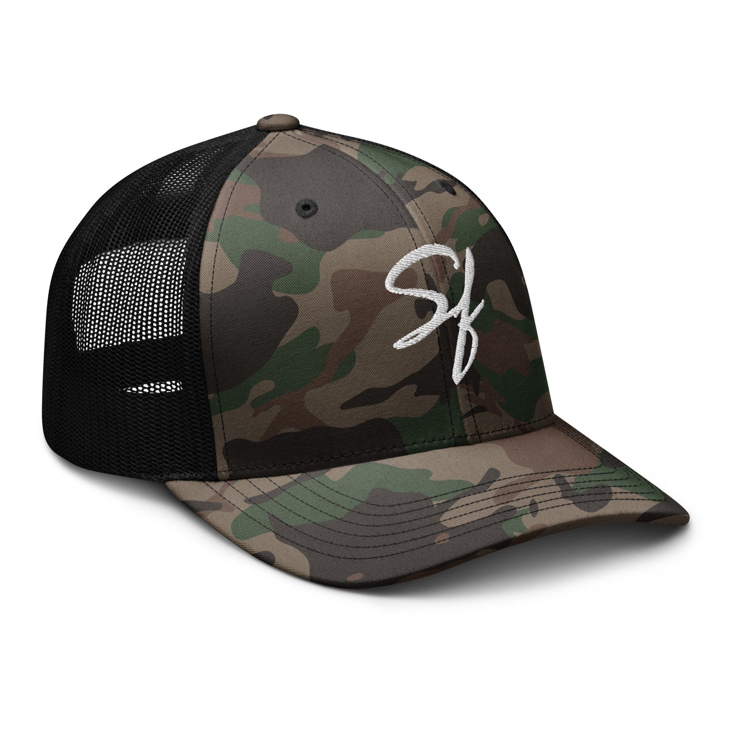 sf Camouflage trucker hat