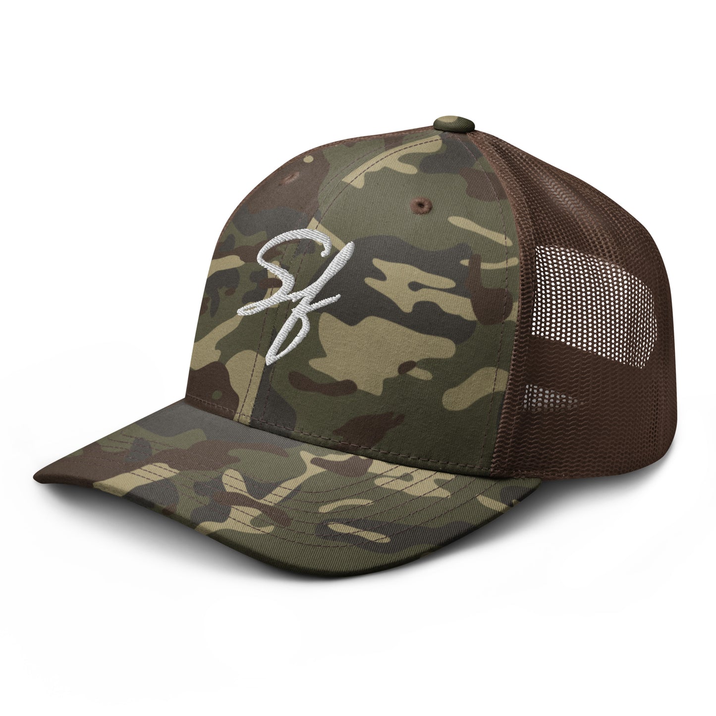 sf Camouflage trucker hat