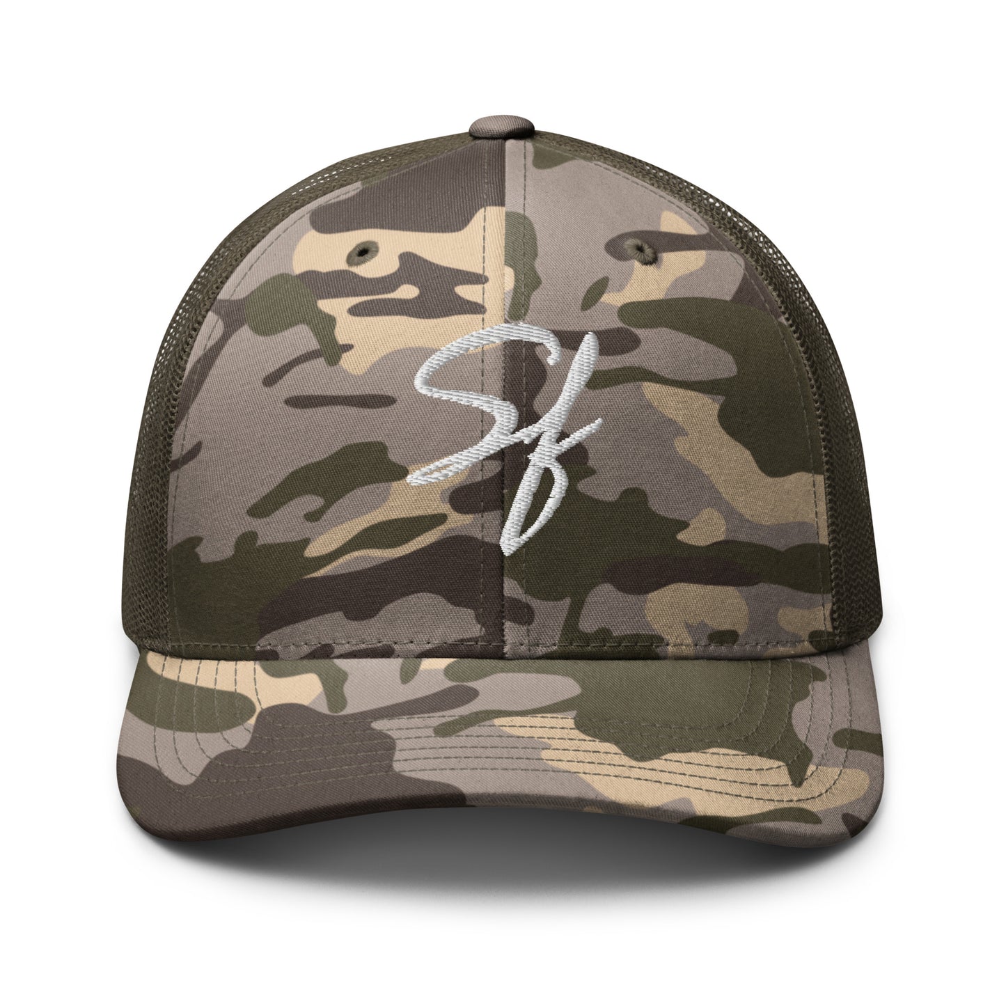 sf Camouflage trucker hat