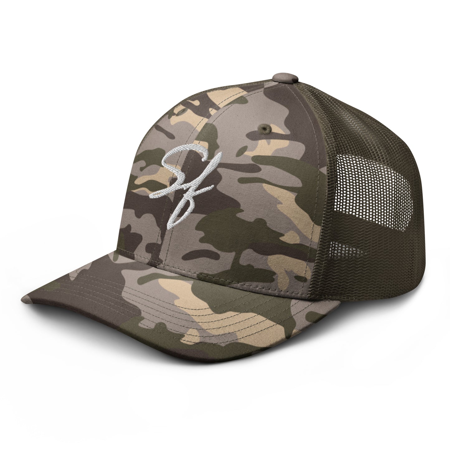 sf Camouflage trucker hat